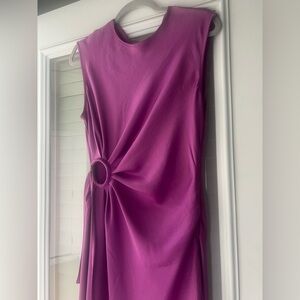 House of Harlow 1960 / Ruched Side Cut-out Satin Maxi Dress /Orchid sz M